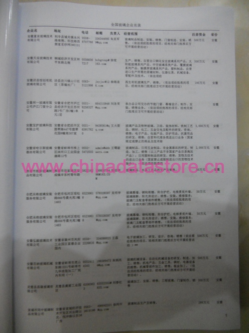 全國玻璃企業(yè)名單助您立刻獲得大量潛在客戶信息，大大減少銷售成本，是您的事業(yè)事半功倍